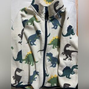 H & M boys 3/4t zip up dinosaur fleece